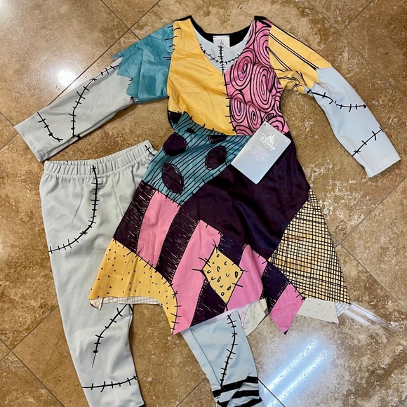 Disney Sally Costume (Dress, Pants, Wig) Size 4T - Picture 2 of 5